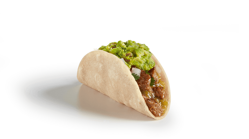 Carne Asada Steak Street Guac'd Up Taco
