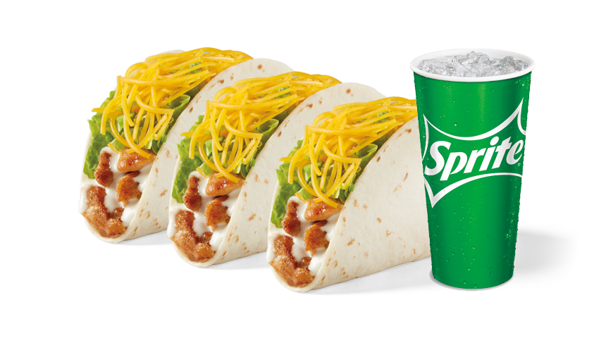 NEW $7 Triple Chicken Taco Pack