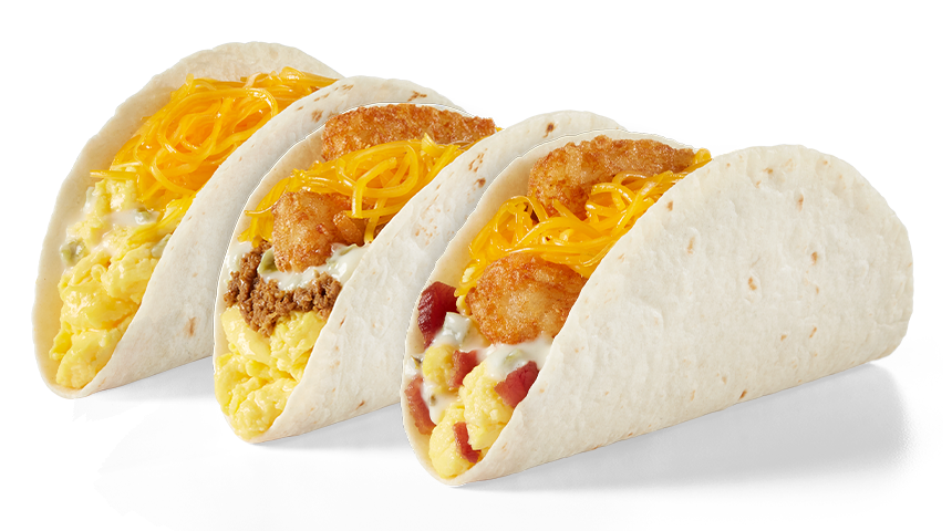 Double Cheese Breakfast Tacos