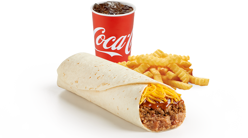 (#9) Combo Beef & Bean Burrito Meal