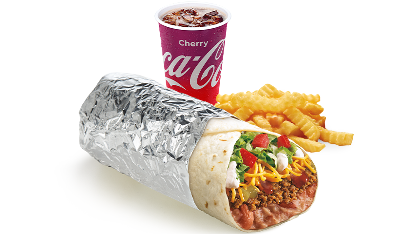 (#8) Epic Combo Beef & Bean Burrito Meal 