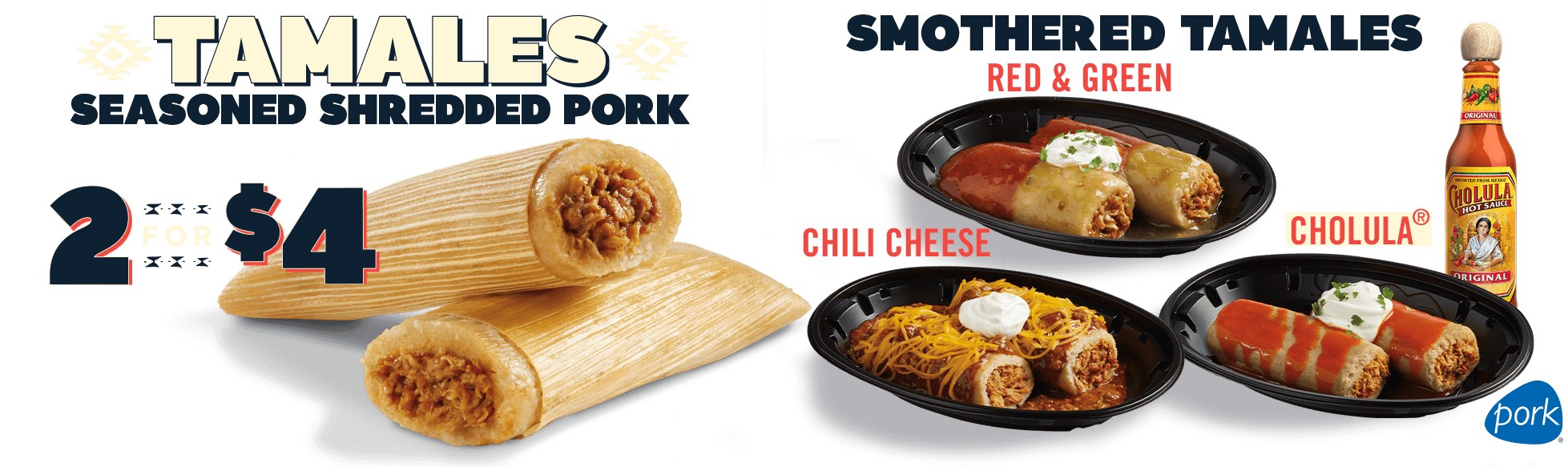 Tamales - Seasoned shredded pork