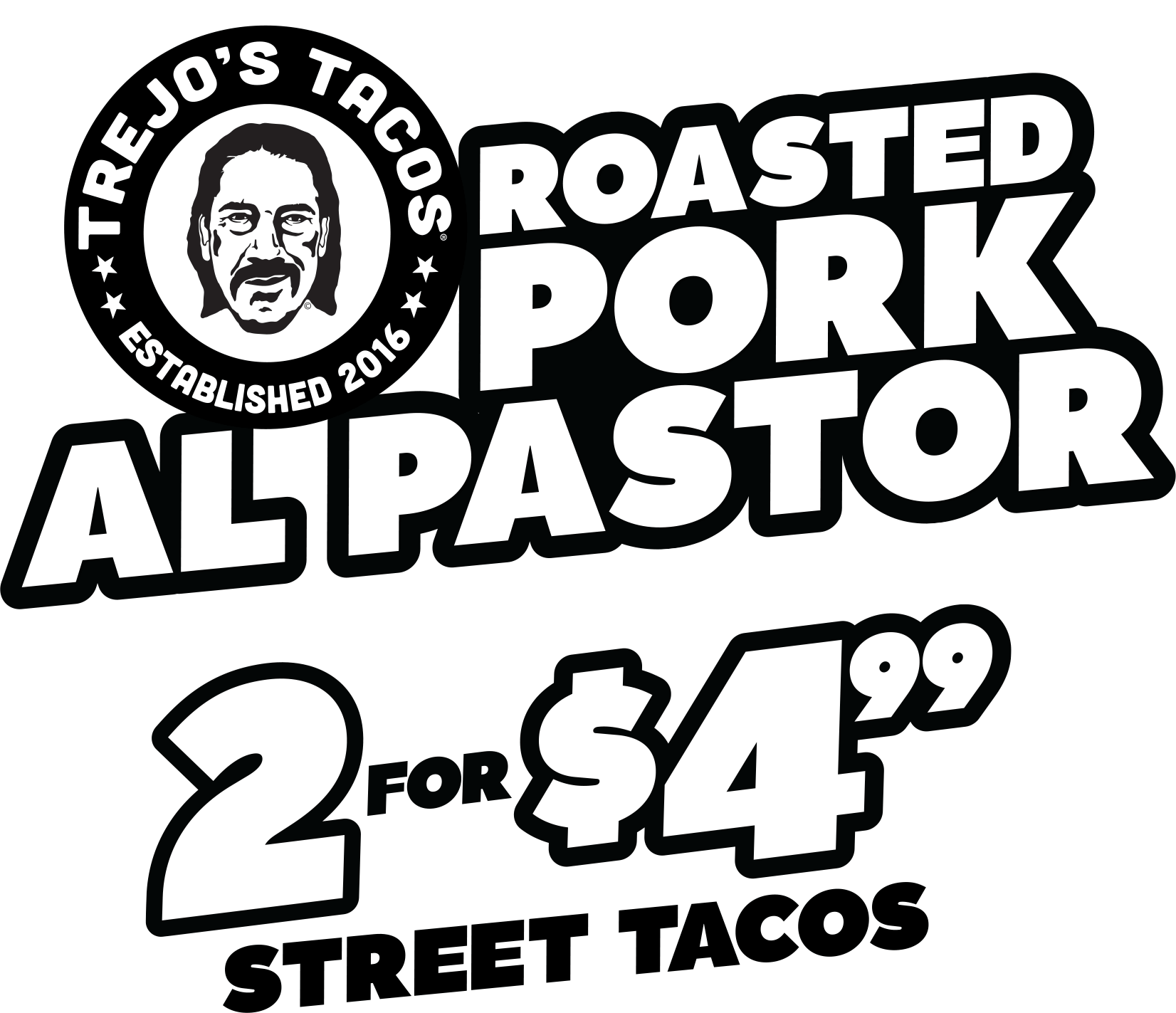 New Trejo's Tacos Roasted Pork Al Pastor 2 Street Tacos for $4.99