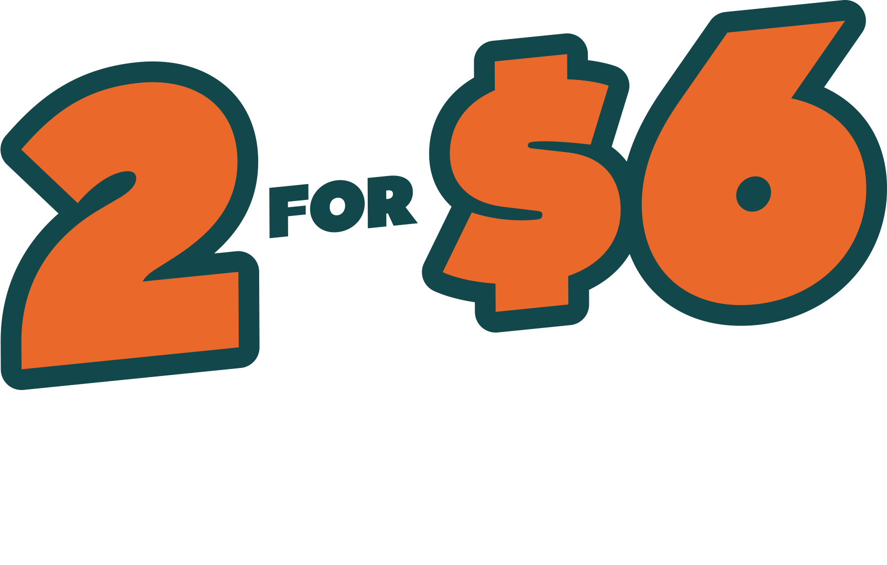 2 for $6 Jumbo Shrimp Tacos