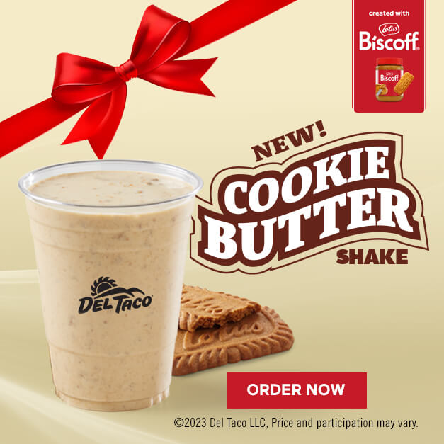New Cookie Butter Shake. Click to Order Now.