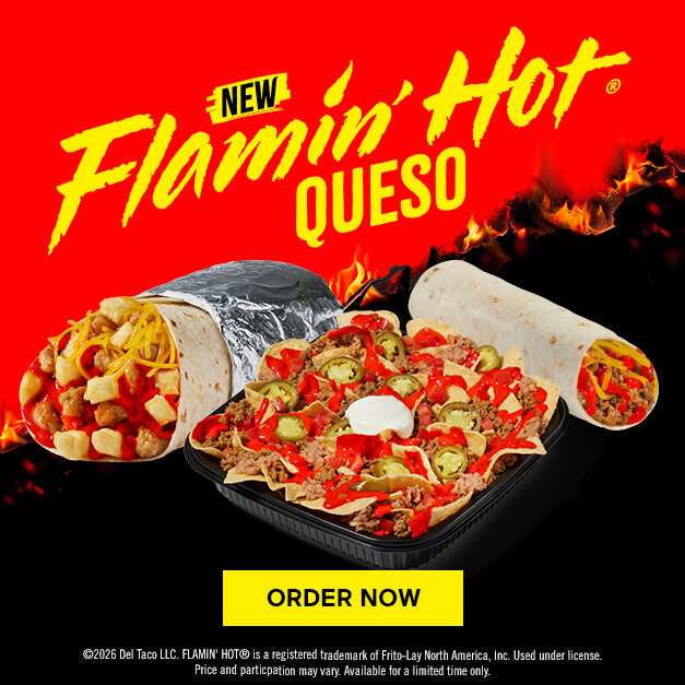 New Flamin Hot' Queso. Click to Order Now.